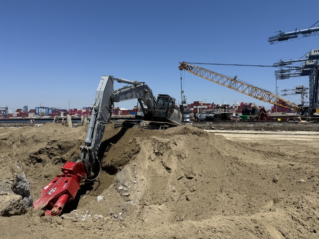 Pile burial work
